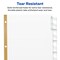 Avery 5 Tab Binder Dividers, White with Insertable Clear Big Tabs, 1 Set Pack, 8 Packs, 8 Sets Total (11122)